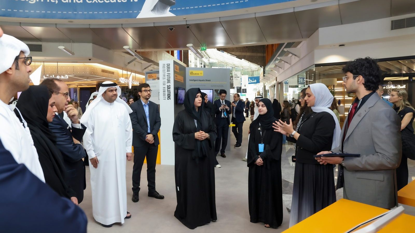 Presenting wasl. to visitors at the Dubai Future Solutions exhibition, Prototypes for Humanity 2025, in Dubai.